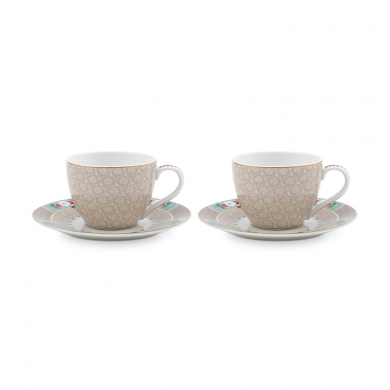 Pip Studio, Mugset, Blushing Birds Khaki , 120 ml, Art.-Nr. 51.004.090