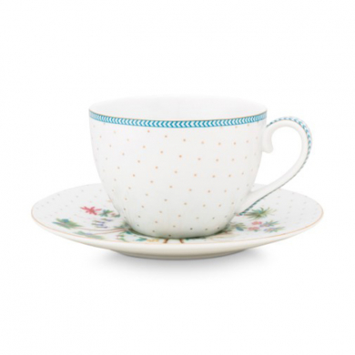 Pip Studio, Espressotassen mit Untersetzer, Jolie Dots Gold, 120 ml, Art.-Nr. 51.004.118