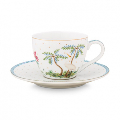 Pip Studio, Espressocup with Saucer, Jolie Dots Gold, 280 ml, Art.-Nr. 51.004.117