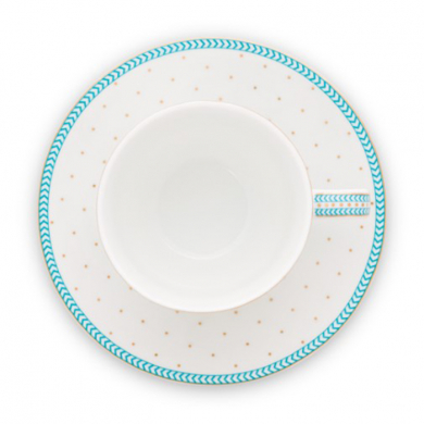 Pip Studio, Espressocup with Saucer, Jolie Dots Gold, 280 ml, Art.-Nr. 51.004.117