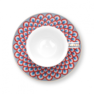 Pip Studio, Espressotassen Set mit Untersetzer, Flower Festival, Hellblau, 120 ml, Art.-Nr. 51.004.138