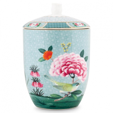 Pip Studio, Aufbewarungsglas, Blushing Birds Blue, 1.5 ltr., Art.-Nr. 51.009.028