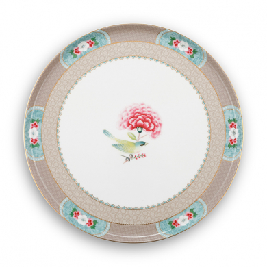 Pip Studio, Cake Tray, Blushing Birds Khaki, 30.5 cm, Art.-Nr. 51.018.088