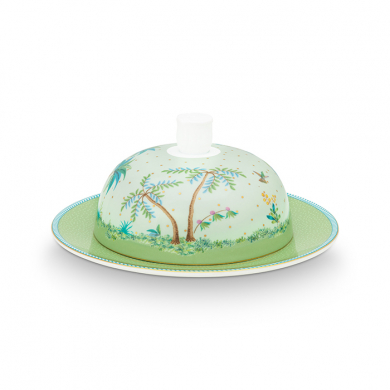 Pip Studio, Butterdose, Jolie Gold Dots Green, 17x8 cm, Art.-Nr. 51.018.122