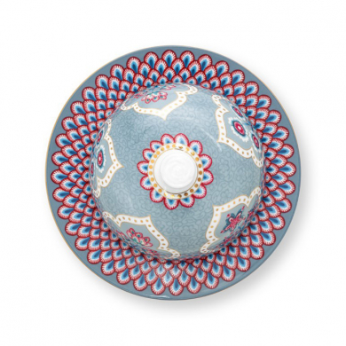 Pip Studio, Butterdose, Flower Festival Deco, Hellblau, 17x8, Art.-Nr. 51.018.130