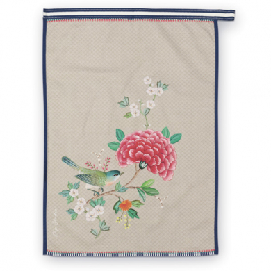 Pip Studio, Tea Towel Blushing Birds Khaki ,50x70cm, Art.-Nr. 51.031.060