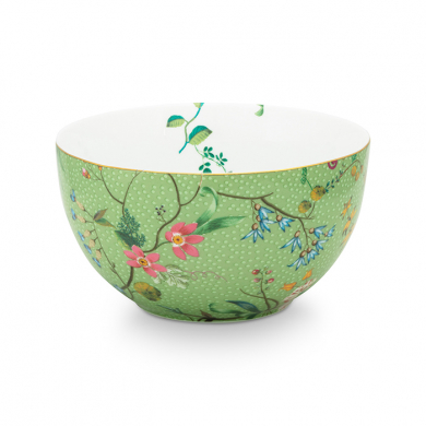 Pip Studio, Bowl, Jolie Flowers Green, Ø 12 cm, Art.-Nr. 51.003.181