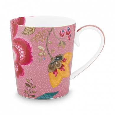 Pip Studio, Tasse, Alphabet Mug Floral Fantasy Pink Y, 350 ml, Art.-Nr. 51.002.274