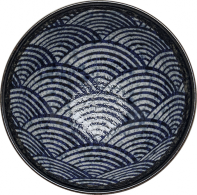 Edo Japan, Bowl Wave, Blue, Ø 13x6,5 cm, Item No. 6041008