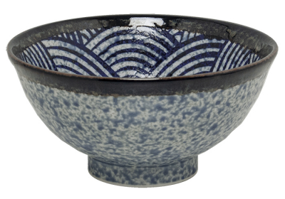 Edo Japan, Bowl Wave, Blue, Ø 13x6,5 cm, Item No. 6041008