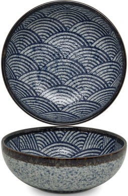 Edo Japan, Schale Wave, Blau, Ø 15,5x5 cm, Art.-Nr. 6041011