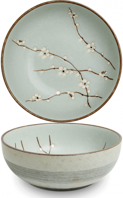 Edo Japan, Bowl Hanagreen, Green, Ø 20x7 cm, Item No. 6041025