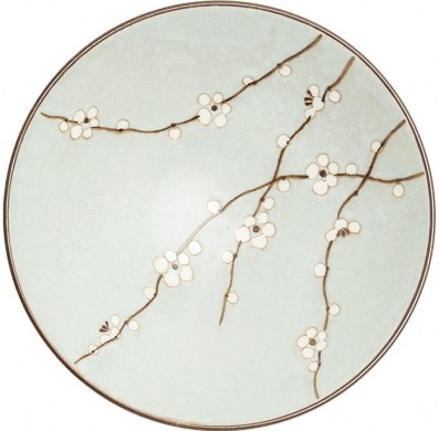 Edo Japan, Bowl, Hanagreen, Green, Ø 24,5x7,5cm, Item No. 6041028