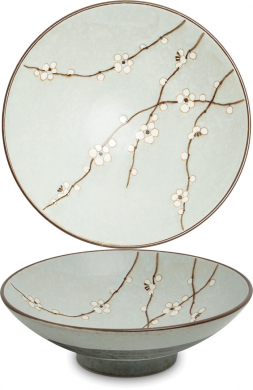 Edo Japan, Bowl, Hanagreen, Green, Ø 24,5x7,5cm, Item No. 6041028