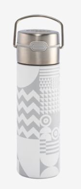 Eigenart, Leeza, Thermo Trinkflasche, Geo white, Weiß, inklusive Filter, Art.Nr.: BZ11007
