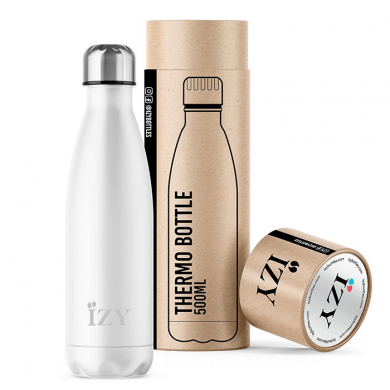 IZY Bottle, Orignal Collection, Thermo Bottle,  Matte White, 500 ml, incl. giftbox, item no. IZY2001