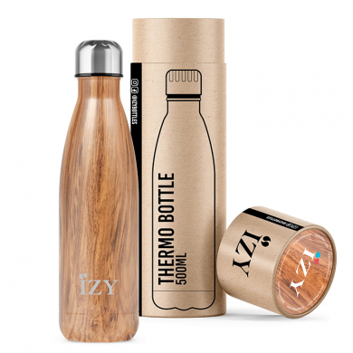 IZY Bottle, Orignal Collection, Thermo Bottle, Design Brown, 500 ml, incl. giftbox, item no. IZY4004