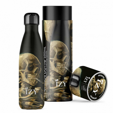 IZY Bottle, Art Collection, Thermo Bottle, Van Gogh - Cigarette Skull, 500 ml, incl. giftbox, item no. IZY6005