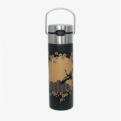 Eigenart, Leeza, Thermo Bottle, Komorebi, Black, incl. strainer, Art. Nr.: BZ11019