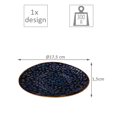 Q Authentic, Teller, Jersey Blue, Ø 17 cm, Art.-Nr. QU93010