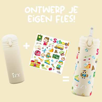 IZY Kinderflasche, Thermoskanne, Yellow School, 350 ml, inkl. Geschenkbox, Art.-Nr. IZY9007
