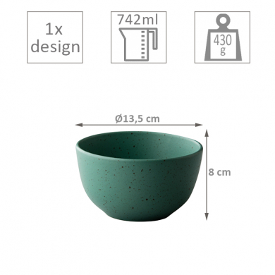 Q Authentic, Schale, Tinto Green, Ø 14 cm, Art.-Nr. QU62006