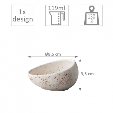 Q Authentic, Sauce Bowl, Tinto White, Ø 8,9 cm, Item no. QU63007