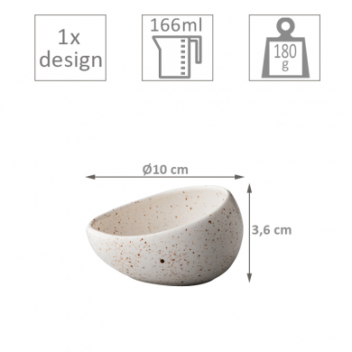 Q Authentic, Schale, Tinto White, Ø 10 cm, Art.-Nr. QU63008