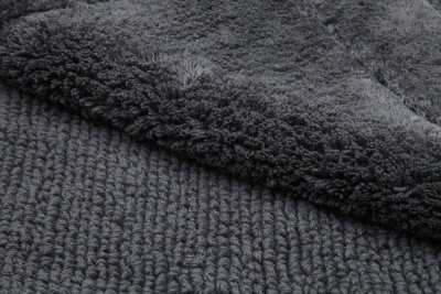 Casalanas - Santorin, doppelseitiger, schwerer Badteppich, Dunkelgrau, verschiedene Größen