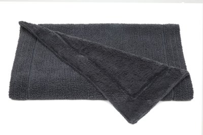 Casalanas - Santorin, doppelseitiger, schwerer Badteppich, Dunkelgrau, verschiedene Größen