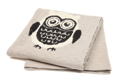 Casalanas Baby Blanket, 100% Cotton, 100 x 80 cm, Owl Design