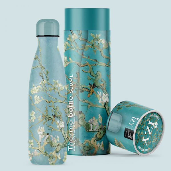 IZY Bottle, Art Collection, Thermo Bottle, Van Gogh - Almond Blossom, 500 ml, incl. giftbox, item no. IZY6001