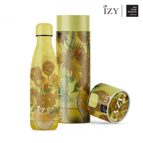 IZY Bottle, Art Collection, Thermoskanne, Van Gogh - Sunflowers, 500 ml, inkl. Geschenkbox, Art.-Nr. IZY6004