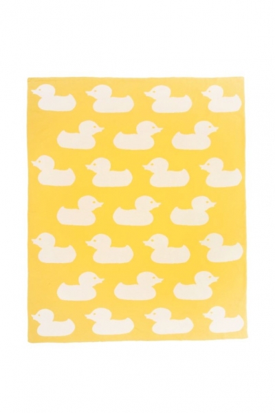 Casalanas Kinderdecke, 100% Baumwolle, 100 x 80 cm, Enten Motiv, verschiedene Farben