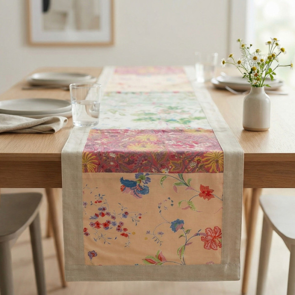 Casalanas Tischläufer, Marrone, 180x35 cm, braun, 100% Baumwolle, Handarbeit, Art.-Nr. 5034