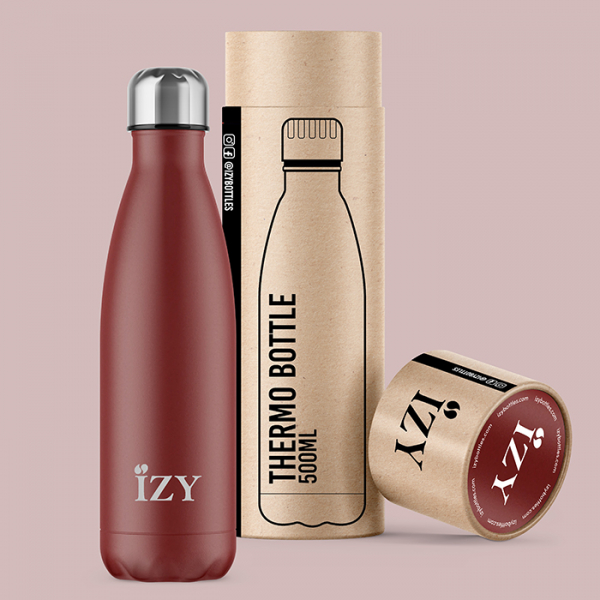IZY Bottle, Orignal Collection, Thermo Bottle, Powder Red, 500 ml, incl. giftbox, item no. IZY3005