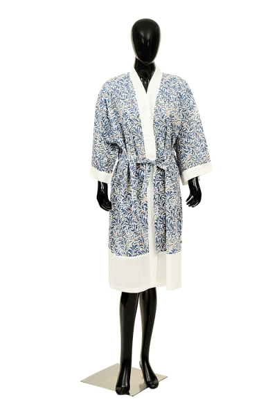 Casalanas Kimono Mantel, Aoiro, 107x62 cm, blau-weiß, 100% Baumwolle, Art.-Nr. 3153