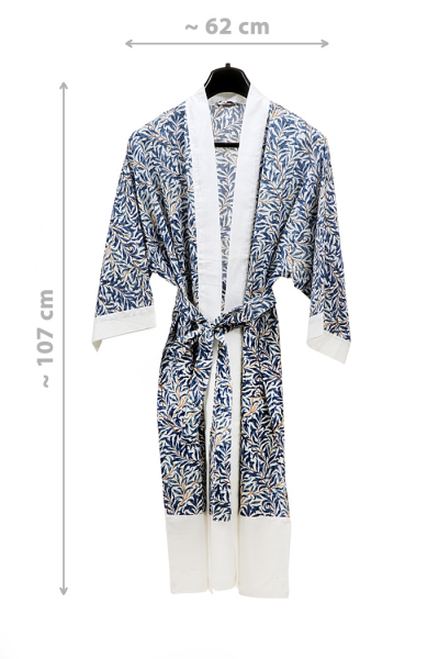 Casalanas Kimono Mantel, Aoiro, 107x62 cm, blau-weiß, 100% Baumwolle, Art.-Nr. 3153