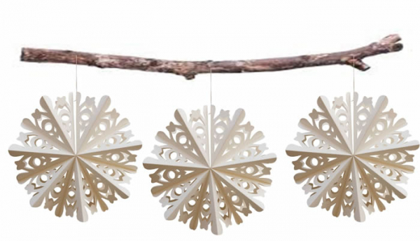 Casalanas Fensterdeko, Schneeflocke Crystal, Ø 30 cm, weiß, Art.-Nr. 3399