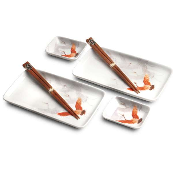 Edo Japan, Crane Sushi Set, Blue, tem No. 6038841