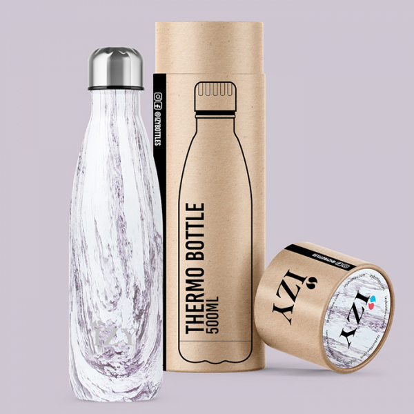 IZY Bottle, Orignal Collection, Thermoskanne, Design Purple, 500 ml, inkl. Geschenkbox, Art.-Nr. IZY4006