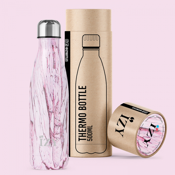 IZY Bottle, Orignal Collection, Thermo Bottle, Design Pink, 500 ml, incl. giftbox, item no. IZY4008