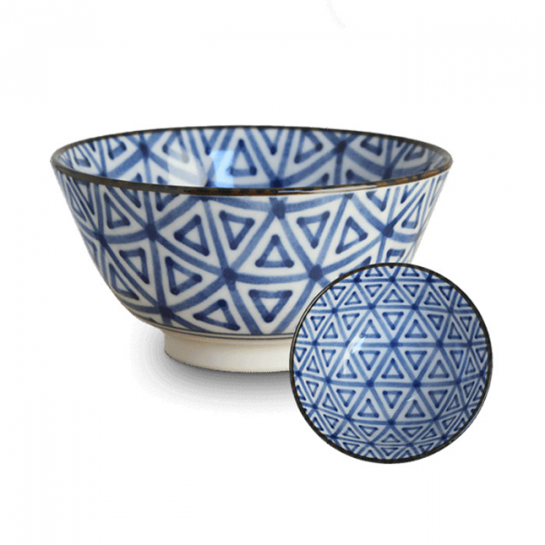EDO Japan, 4 Bowls set, Sankaku, Ø 15 cm, Item No. 40872AGB