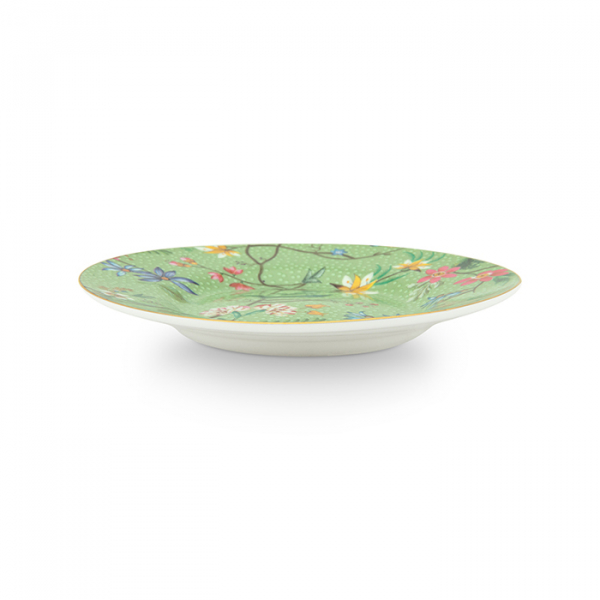 Pip Studio, Plate, Petit Four Jolie Flowers Green, Ø 12 cm, Art.-Nr. 51.001.274