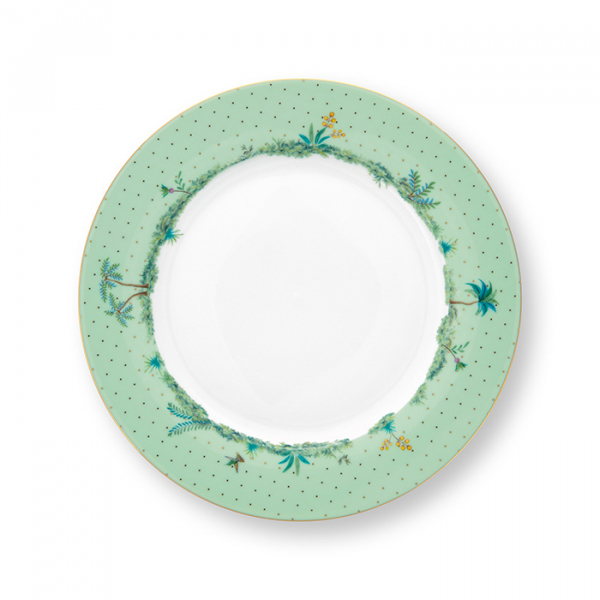 Pip Studio, Plate, Jolie Gold Dots Green, Ø 26.5 cm, Art.-Nr. 51.001.278