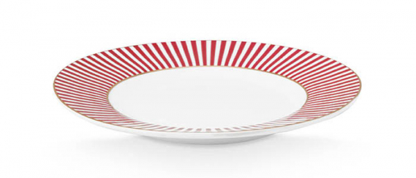Pip Studio, Teller, Royal Stripes Dunkelrosa, Ø 12 cm, Art.-Nr.51.001.343