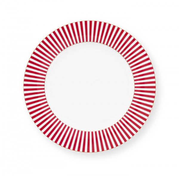 Pip Studio, Teller, Royal Stripes Dunkelrosa, Ø 26.5 cm, Art.-Nr.51.001.347