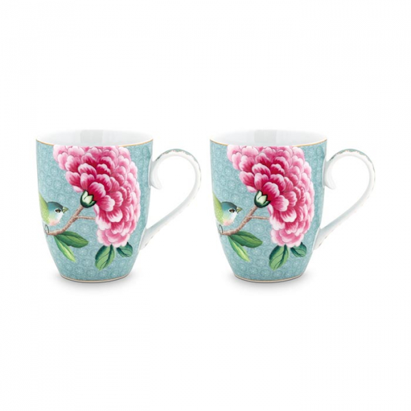 Pip Studio, Tassenset, Blushing Birds Blue, 350 ml, Art.-Nr. 51.002.196