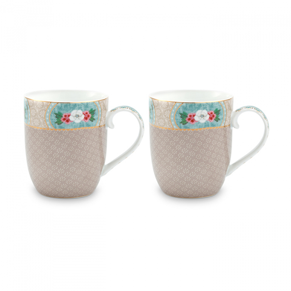 Pip Studio, Tassenset, Blushing Birds Khaki, 145 ml, Art.-Nr. 51.002.203