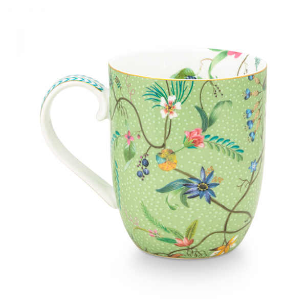 Pip Studio, Tassenset, Jolie Flowers Green, 145 ml, Art.-Nr. 51.002.300